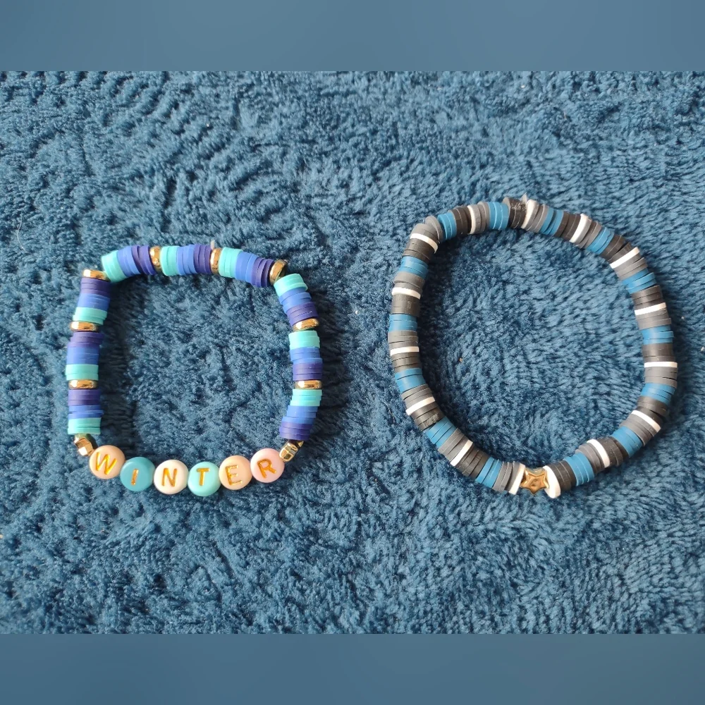 Colorful Beaded Kids Bracelets Set